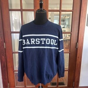 Barstool Sports Navy Blue Long Sleeve Sweater Adult XL